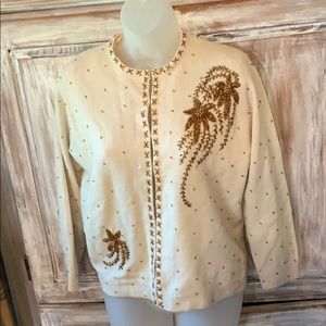 Vintage 1950’s Beaded lambswool angora sweater
